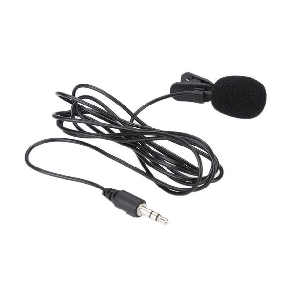 

microphones 3.5mm jack clip-on lapel lavalier microphone mini universal hands wired condenser for teaching speeching