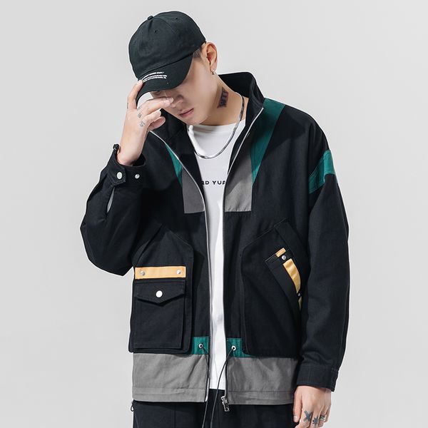 

2021 spring fashion hooded jacket men and youth casual jacket, Black;brown