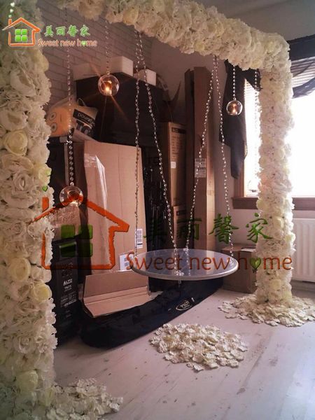 

sweet new home artificial silk rose hydrangea peony flower row wedding table decorations wedding road lead flowers