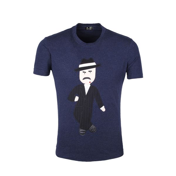 

2021 new camiseta masculina manga curta algodo bonito t carta estampas vero t-shirts gola redonda carino marca roupas azul marinho ojqj, White;black