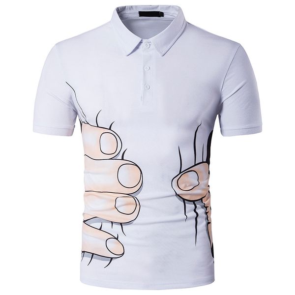 

summer men's t-shirts 3d hand grab printed short sleeves shirt casual fashion shirt plus size m-2xl, White;black