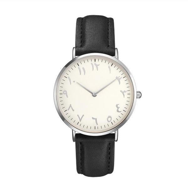 

wristwatches fashion simple women watch arabic numerals ladies pu leather quartz wristwatch casual students clock gift for girl, Slivery;brown