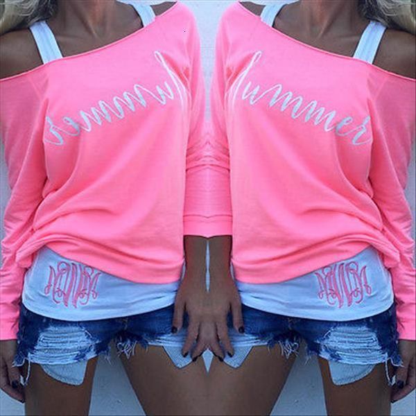 

fashion summer autumn long sleeve women t shirt loose casual tee, White