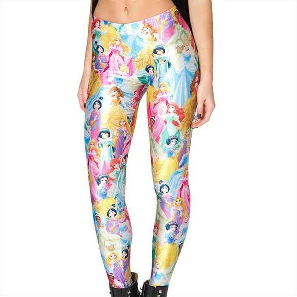 

Princess Cartoon Adult Woman Women Legging Womens Leggings Jeggings Ladies Legging Pants 3d Digital Printed Leggings, Black