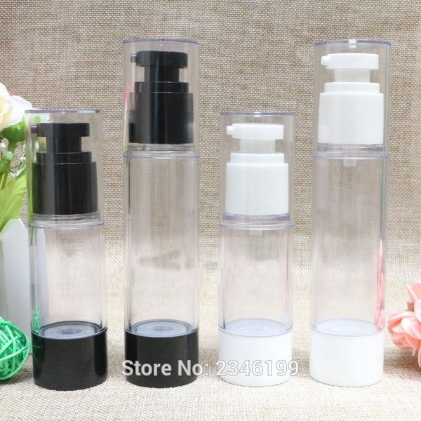 

30ml 50ml 30pcs/lot circular pump bottle with black head or white head.