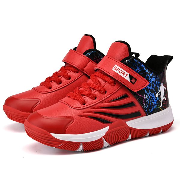 

2020 new kids basketball shoes boys sneakers brand shoes hook & loop pu basketball children sneakers classic sneakers boys