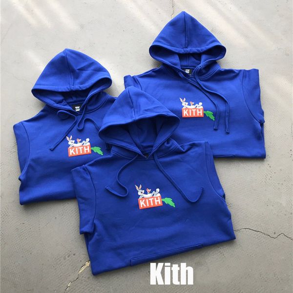 

2021 new blue foaming printing kith hoodie men women 1:1 quality looney cartoons red radish pullovers sweatshirts aerb, Black