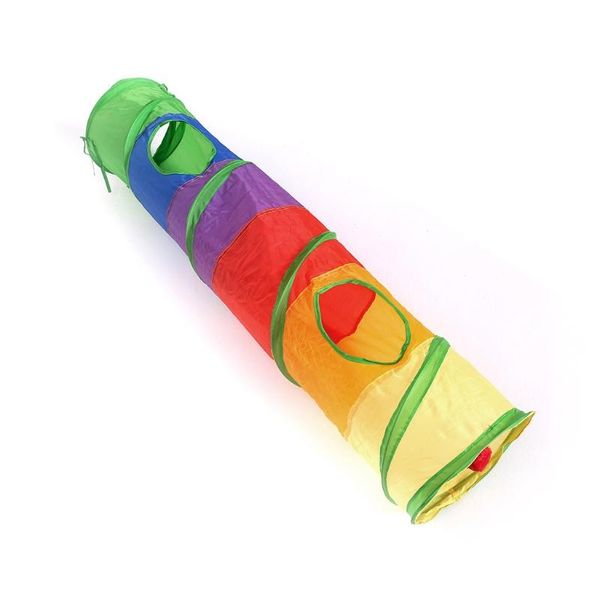 

cat toys pet foldable tunnel play with ball kitten toy