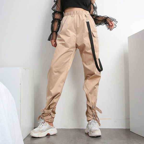 

women's jumpsuits & rompers female fashion ribbon button beam feet overalls women pants, Black;white