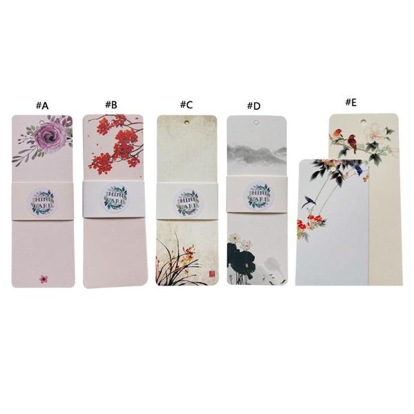 

bookmark 2021 elegant flower bird landscape book mark paper bookmarks label 40 pcs