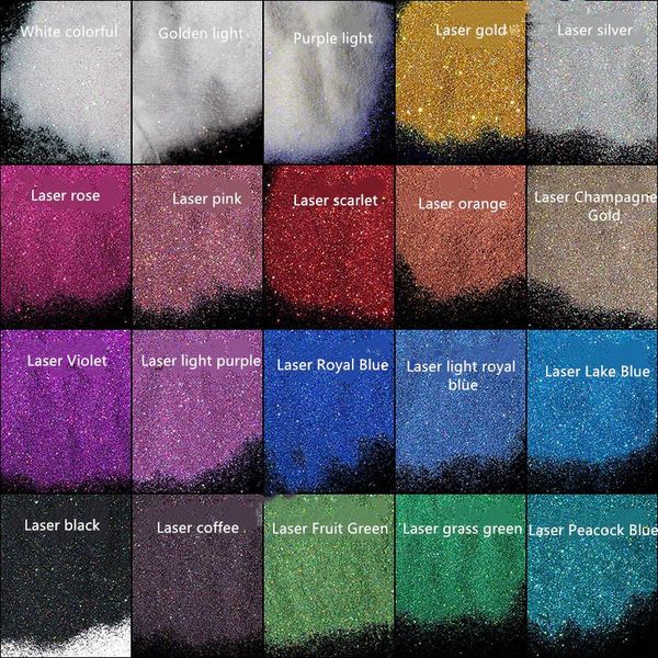 

nail glitter 0.1mm laser ultra-fine powder art gold glue manual diy material gradient spray paint colorful, Silver;gold