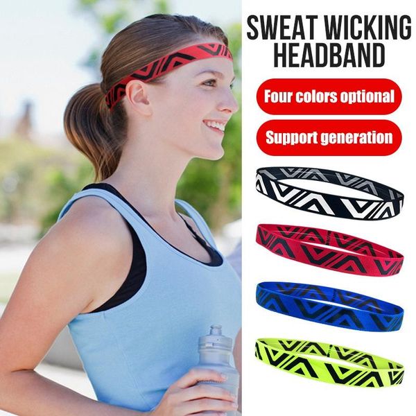 

1pcs sweatband for men women elastic sport head band yoga headbands headwear headwrap sports hair accessories safety band, Yellow;black