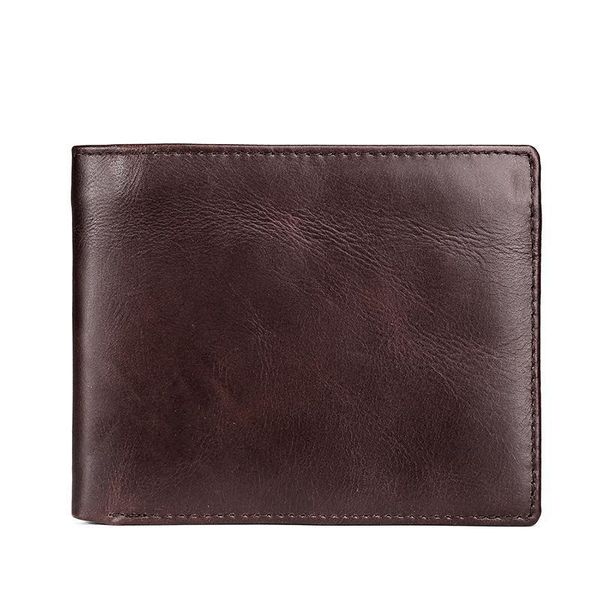 

yourseason 2021 retro men and ladies simple wallets purses casual genuine leather women short card holder multi-card position, Red;black