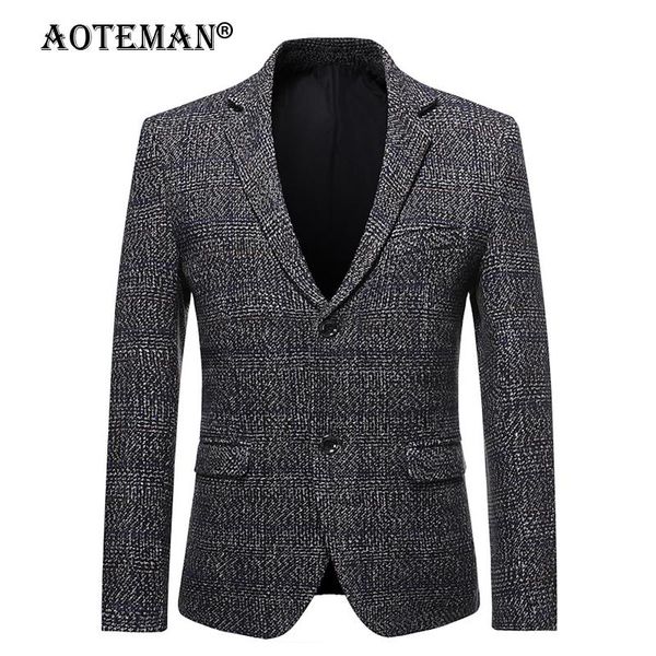 

men's blazer jackets spring autumn suit coats slim fit men clothing casual outwears fashion 2021 male jacket lm197, Black;brown