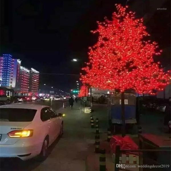 

christmas decorations outdoor led artificial cherry blossom tree light lamp 864 pcs leds 6ft 1.8m height 110vac 220vac rainproof drop