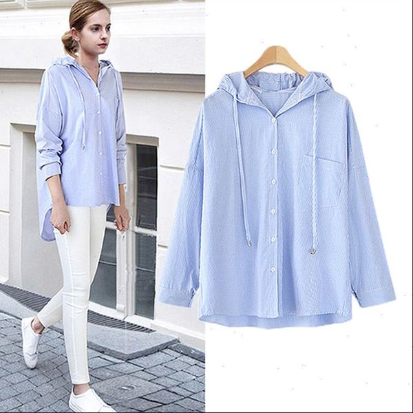 

autumn winter kimono cardigan hoodie shirts vintage stripe casual loose long sleeve blouse women plus size camisas mujer, White
