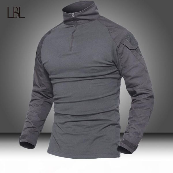 

men military tactical t-shirt long sleeve swat soldiers combat t shirt airsoft clothes man's us army shirts mens breathable tee v200327, White;black