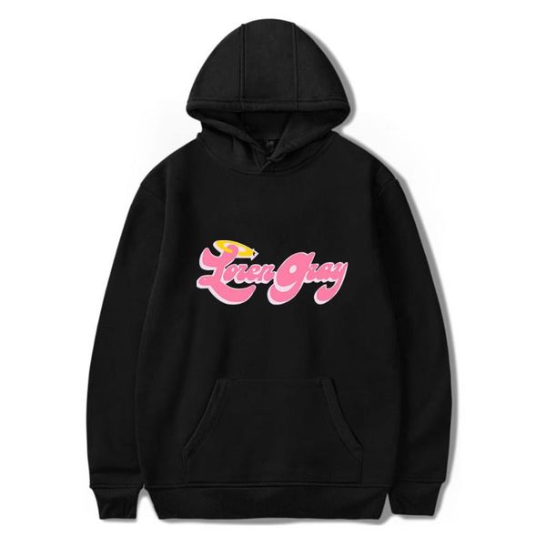

men's hoodies & sweatshirts loren gray spring text graphic print hoodie comfortable and loose casual all-match harajuku hoody top, Black