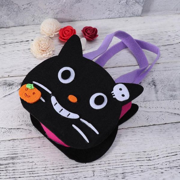 

gift wrap non-woven tote trick or treat bag portable cartoon stereoscopic cat candy handbag holders organizers party favor