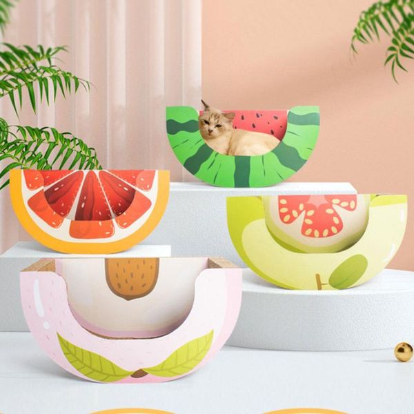

cat beds & furniture corrugated paper scratch board fruit toys scratching pad pet bed supplies