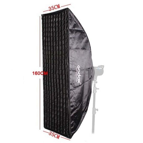 

godox pro p studio flash strobe softbox soft box diffuser 35x160cm with honeycomb grid bowens mount
