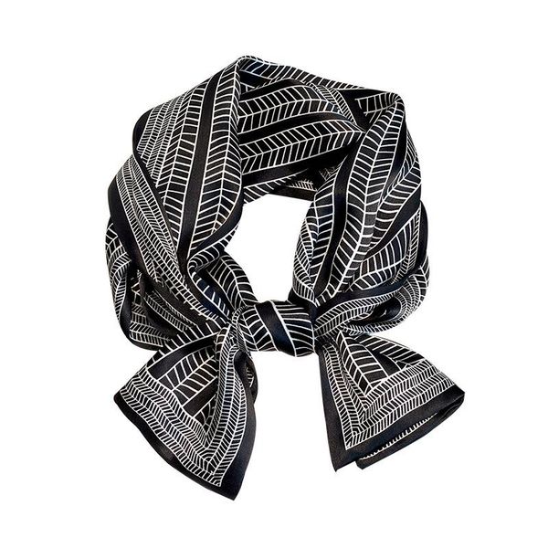 

scarves 100% silk scarf for women shawls wraps floral summer ladies neckscarf 2021 hijab foulard neck kerchief bandana, Blue;gray