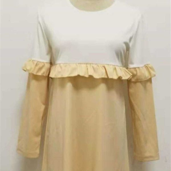 

fall casual ear dresses edge color matching long sleeve drs mini skirt, Black;gray