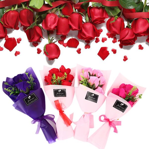 

gift wrap soap preserved flower valentine's day 7pcs/set