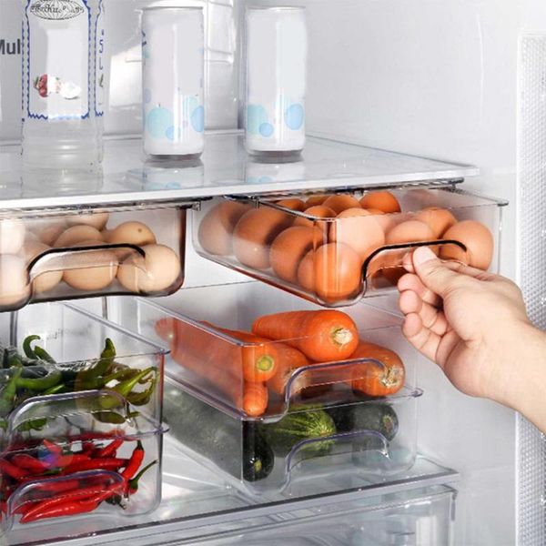 

storage bottles & jars refrigerator food containers with lids kitchen seal tank plastic separate vegetable fruit fresh box