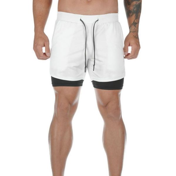 

salemen 2-in-1 on fitness sport running jogging gym fast beach shorts men-white grey 3xl size, White;black