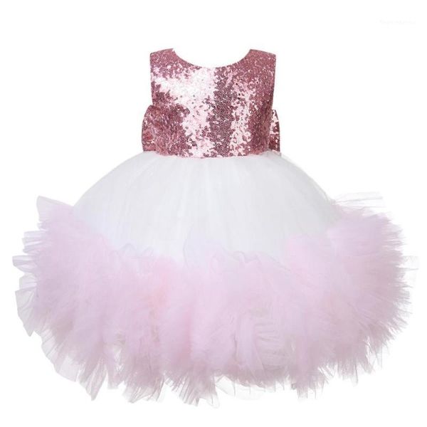 

girl's dresses sequin lace baby girls wedding dress baptism christening gown pageant with bowknot toddler kids princess party clothes1, Red;yellow