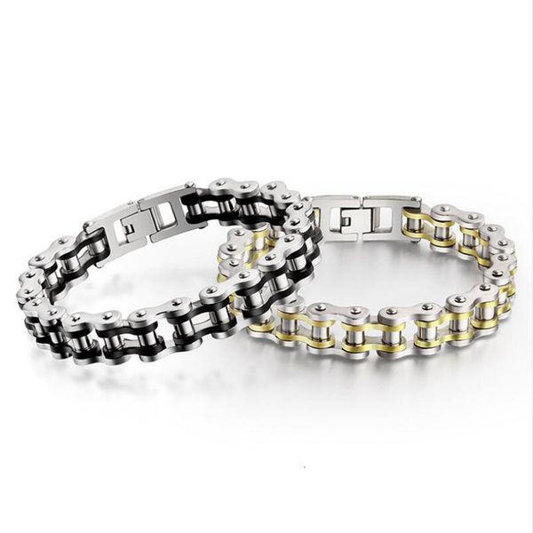 

bangles bracelets titanium steel men's bracelet personalized locomotive chain stainless electroplating, Black