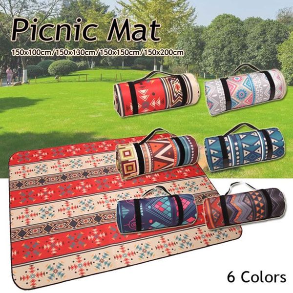 

blankets portable persian summer beach picnic mat moroccan geometric pattern blanket foldable climbing outdoor waterproof camping