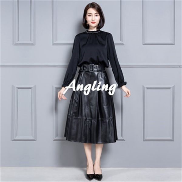 

2021 genuine new natural fashion real sheep leather out k48 gj4x, Black