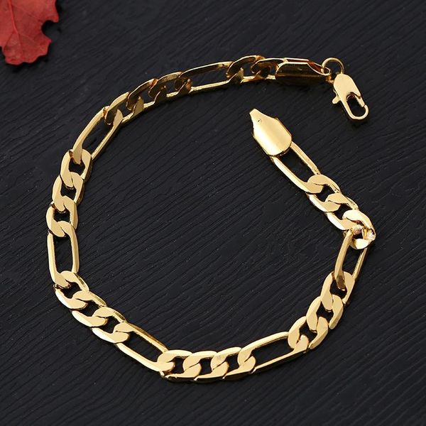 

link, chain sanlan 1pcs bracelet 20cm *6mm, Black
