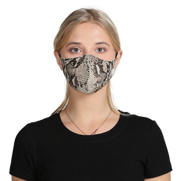 

leopard python zebra pattern fashion face mask dustproof breathable protective mask adjustable washable reusable cycling masks ing
