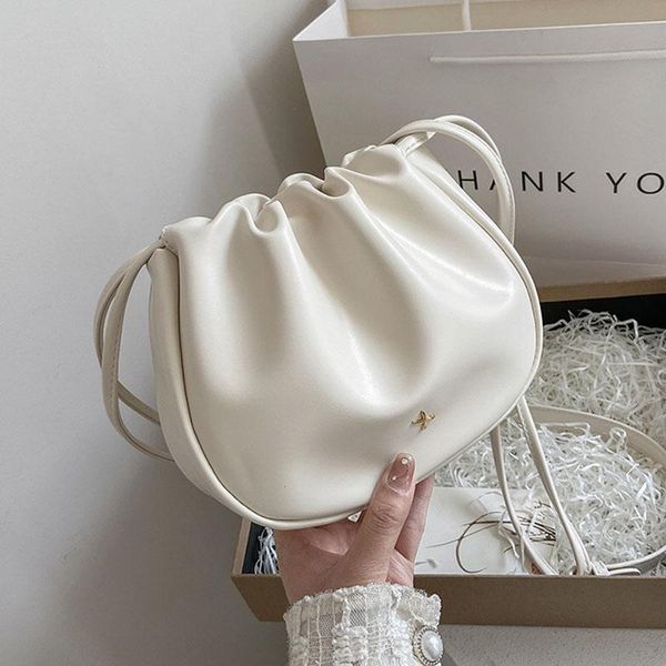 

shoulder bags designer handbags women pleated crossbody bag ladies plain leather small messenger fashion for woman