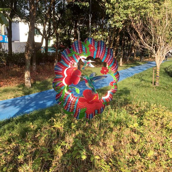 

decorative objects & figurines 11.8 inch stainless steel wind chimes with hook dynamic metal plate hanging decorations art ornament window b