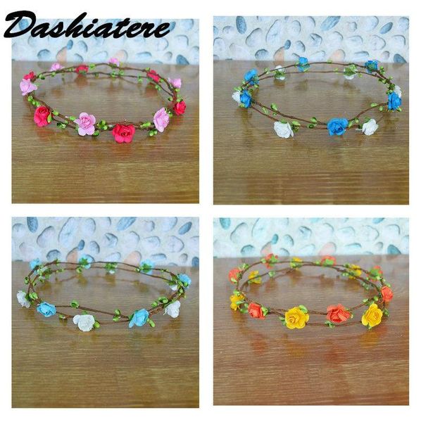 

hair clips & barrettes multicolor simple flower crown for woodland wedding headpiece teenage travel wreath artificial paper rose headba, Golden;silver