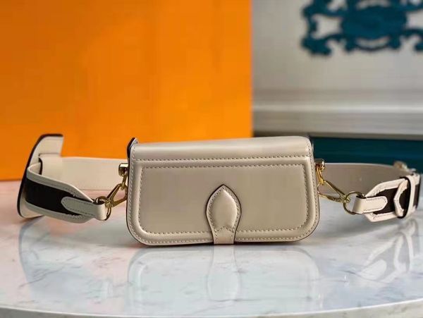 

vintage cross body bags women black and white mini genuine leather cowhide shoulder bag with coin purse m69841