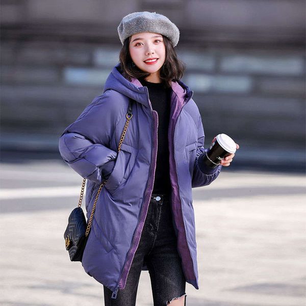 

20212020 new korean version ins bread coat student down jacket women's short loose thickened cotton padded, Black