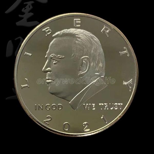 

president biden 2021 commemorative coin in god we trust gold and silver commemorative coin biden medal ing