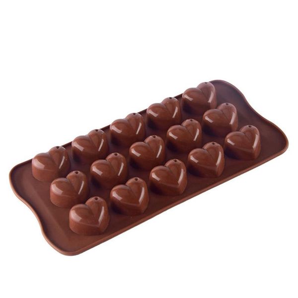 

baking & pastry tools environmental protection diy love heart-shaped silicone chocolate mold flip candy cake crystal glue