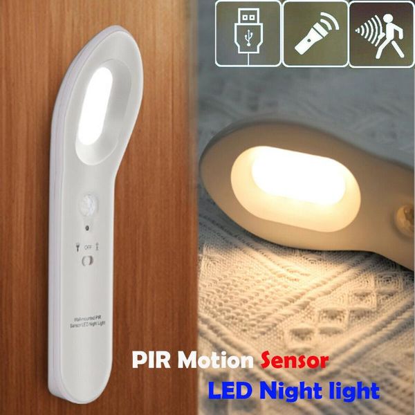 

night lights led wall lamp with motion sensor built in usb power white pink pir light for bedroom bedside kitche