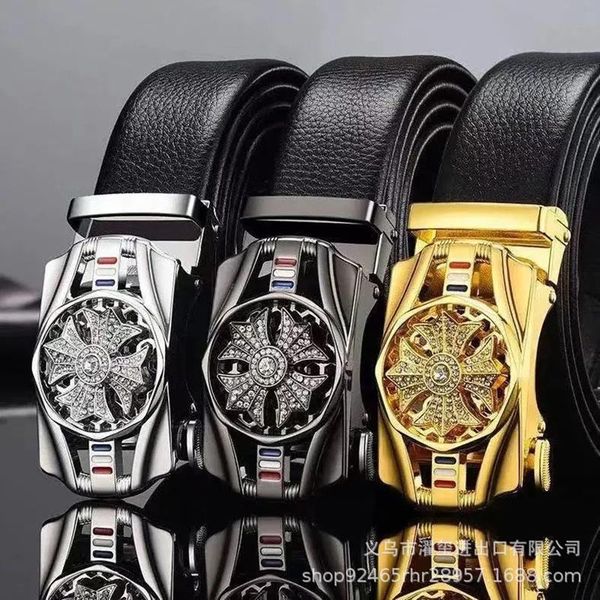 

belts 100% cow genuine leather for men alloy automatic buckle belt cinto masculino original, Black;brown