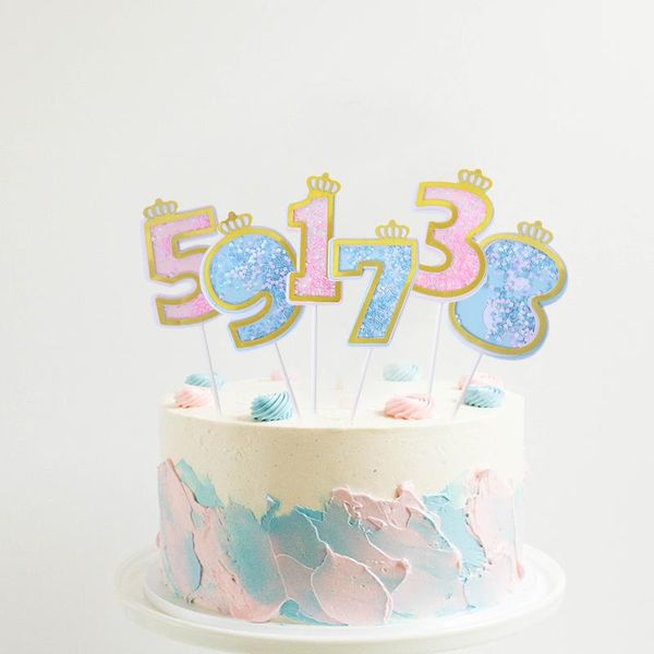 

other festive & party supplies 1pcs number cake er birthday baby shower decoration pink blue 0-9 digital ers wedding dessert decor