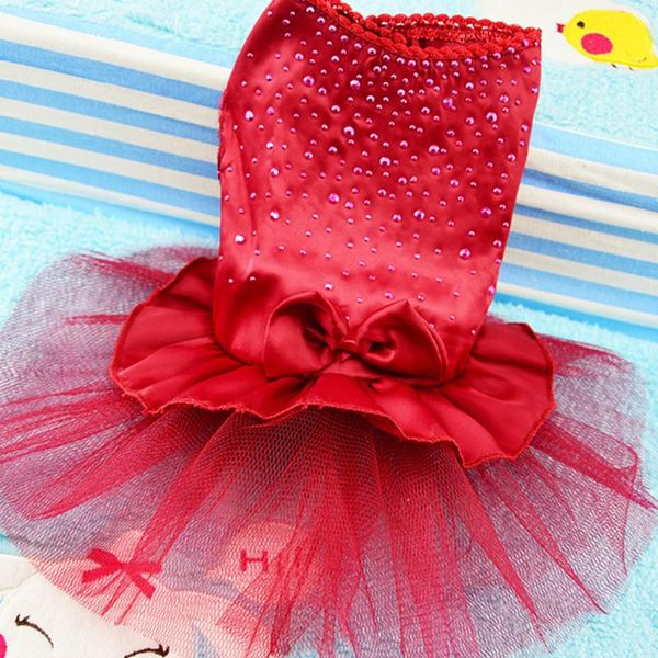 

pet cat dog tutu dress rhinestone bowknot party puppy princess dress wedding pet clothes to choose