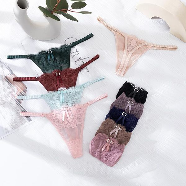 

women's panties lace g string thongs women transparent t back underwear solid colors, Black;pink