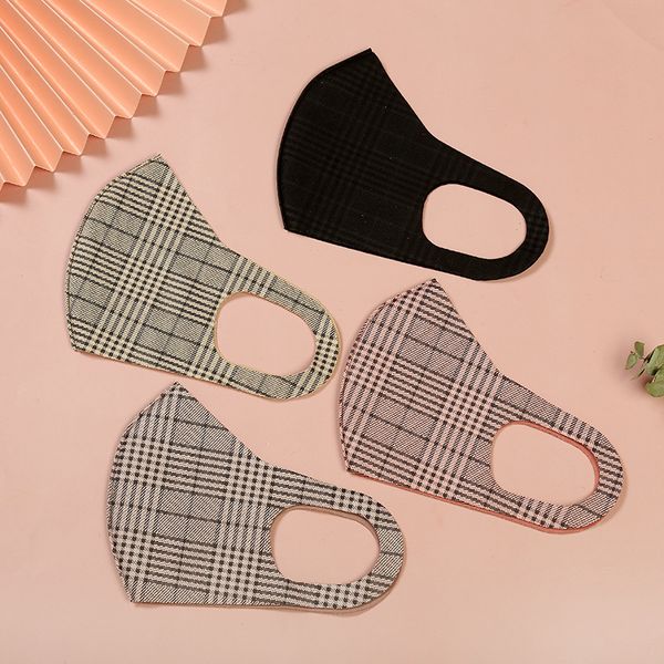 

custom logo fashion checkered 3d imitation deerskin velvet korean riding mask