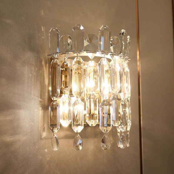 

wall lamps light luxury led lamp bedroom living room bedside aisle super bright crystal simple entrance